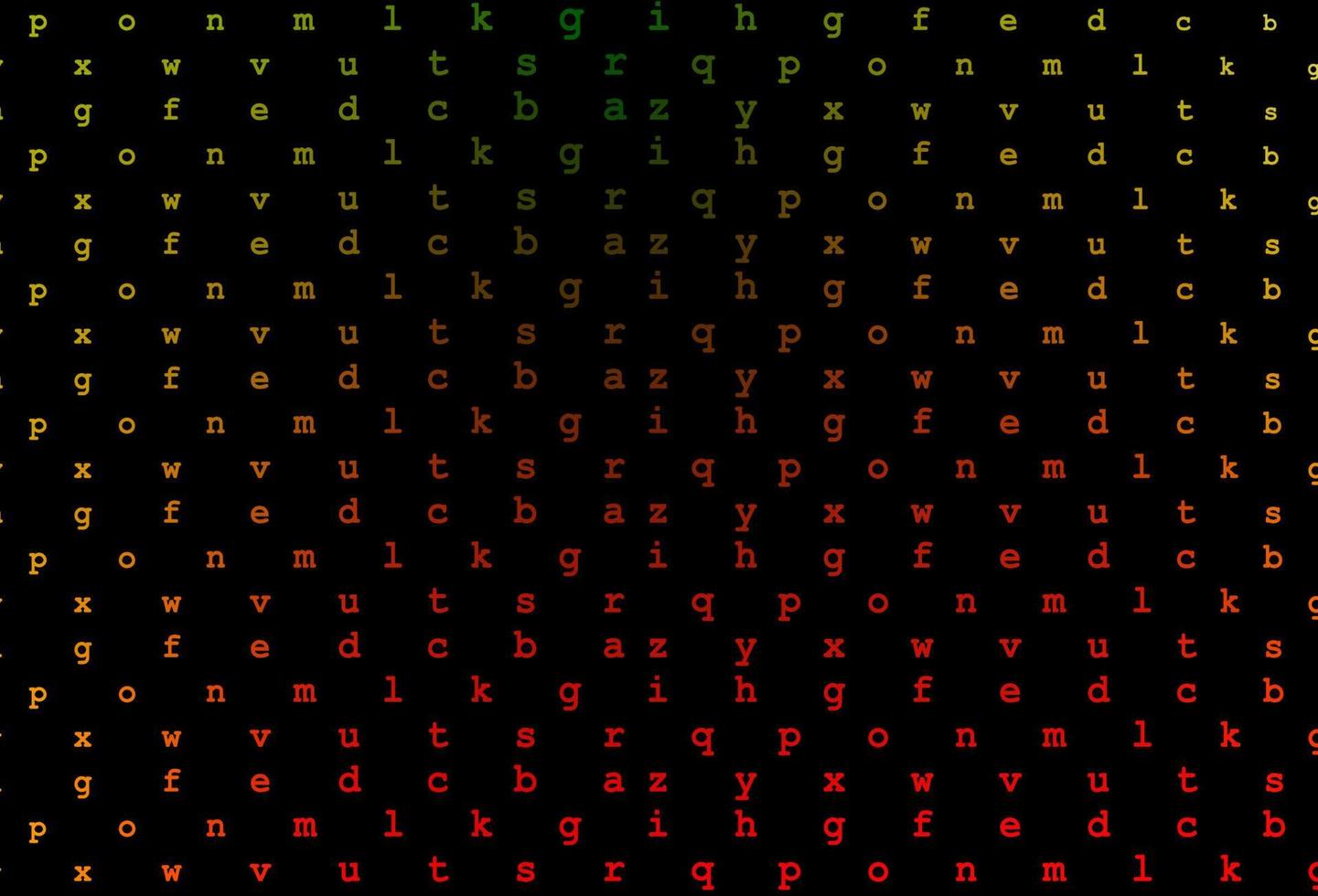 cubierta de vector verde oscuro, rojo con símbolos en inglés.