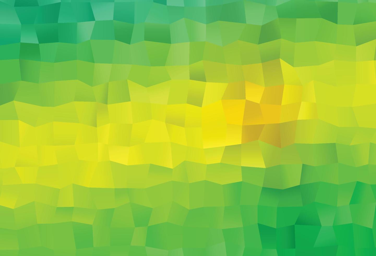 Fondo abstracto de polígono de vector verde claro, amarillo.