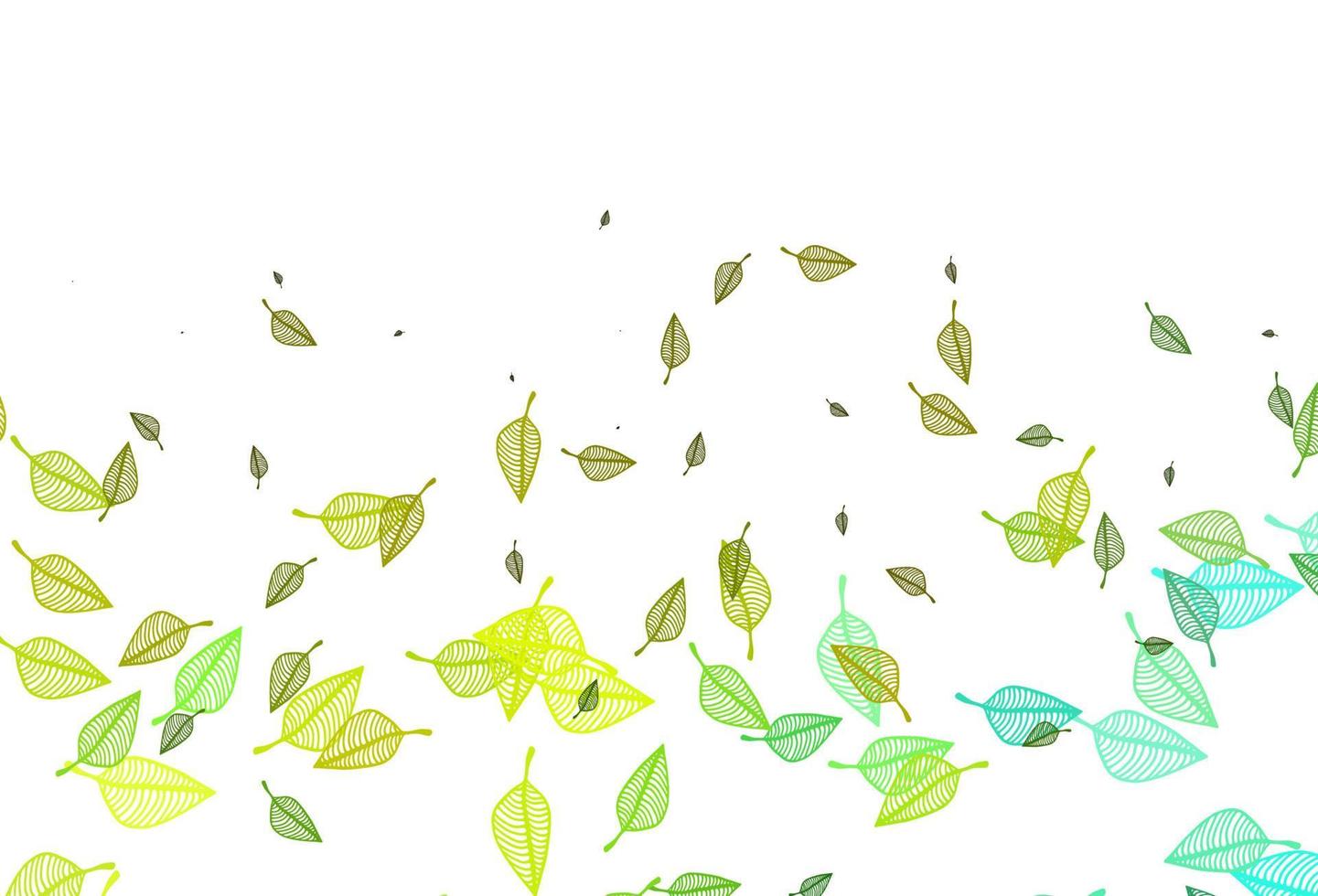 Light Green, Yellow vector doodle backdrop.