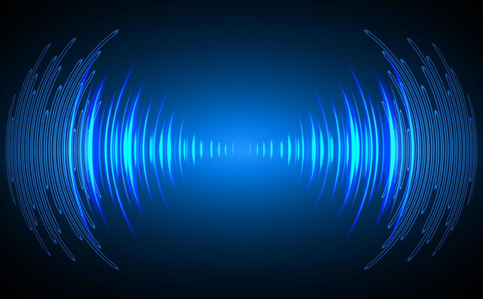 Sound waves oscillating dark light vector