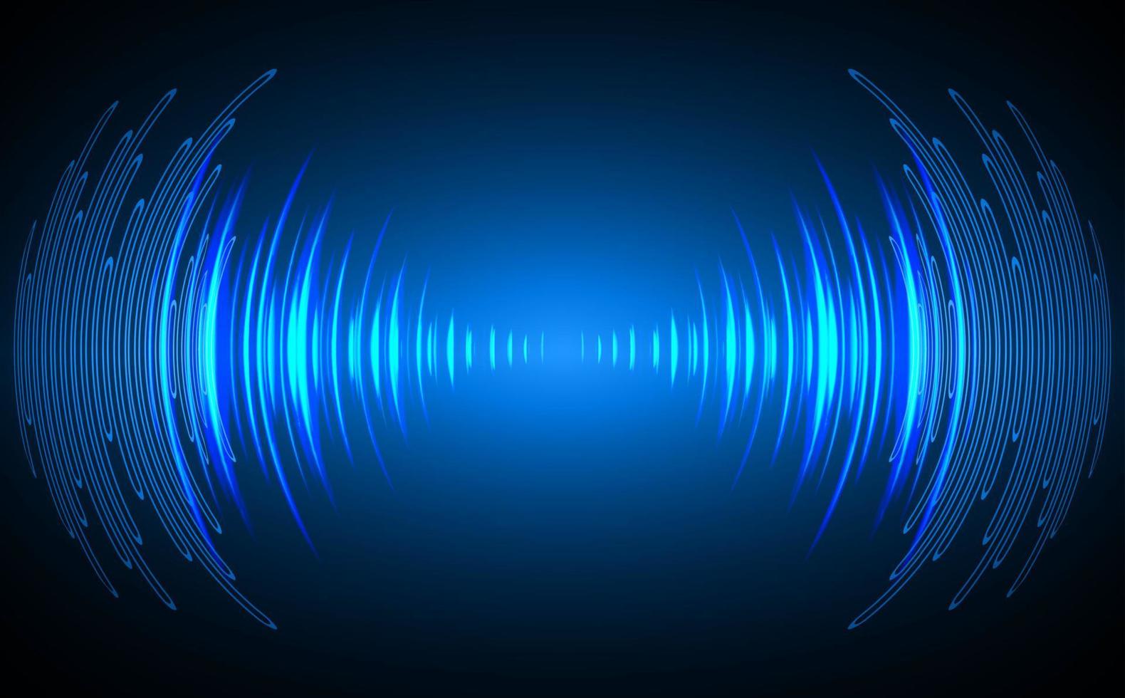 Sound waves oscillating dark light vector