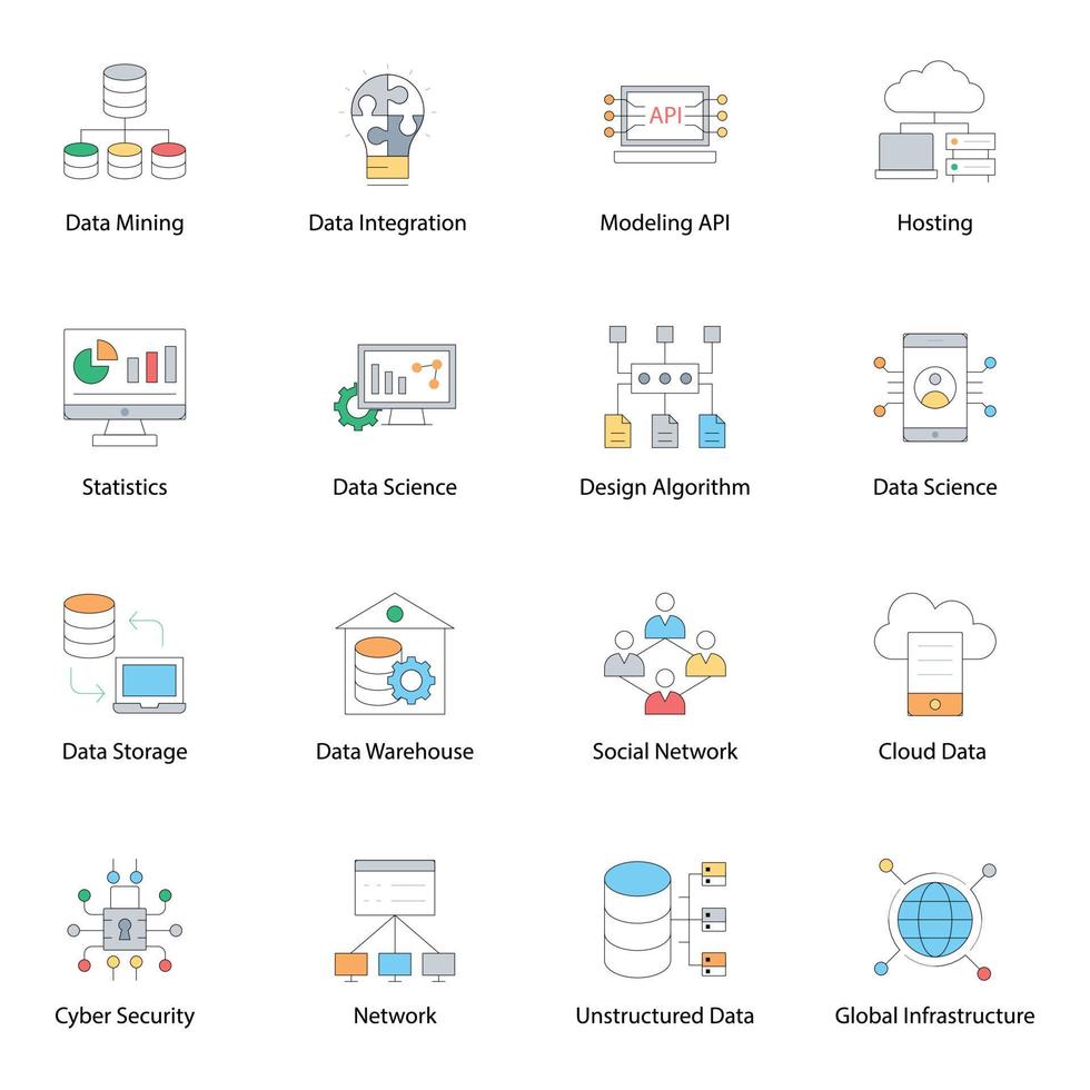 Bundle Of Data Science vector