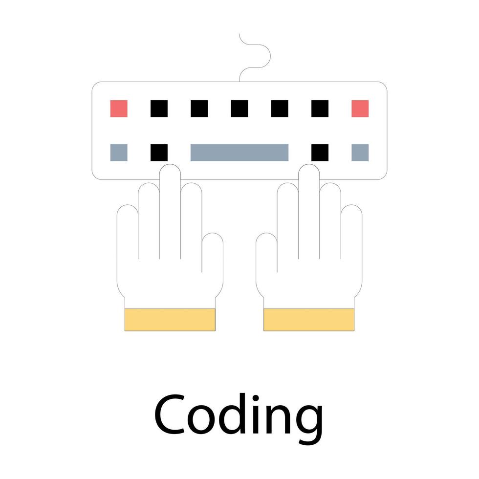 Trendy Coding Concepts vector