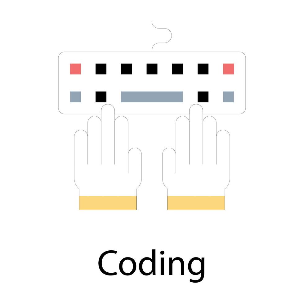 conceptos de codificación de moda vector