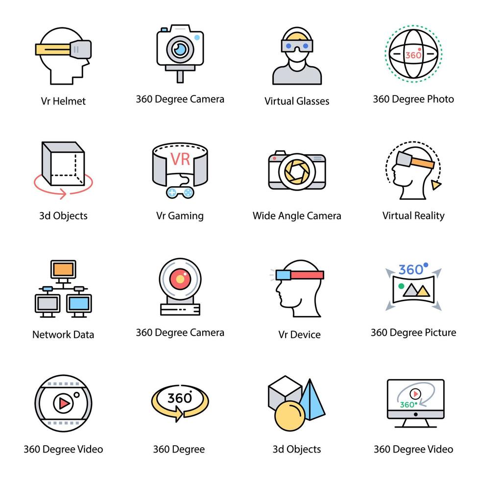 Virtual Reality Concepts vector
