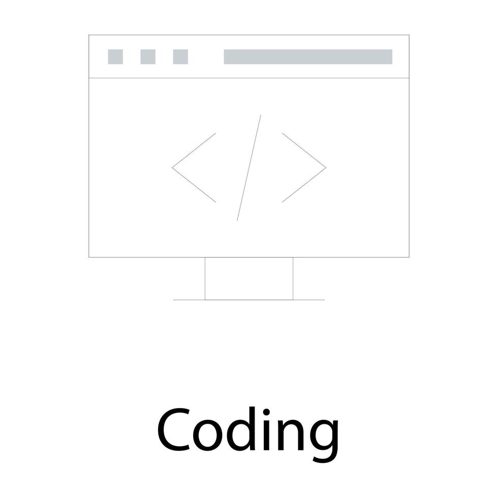 Trendy Coding Concepts vector