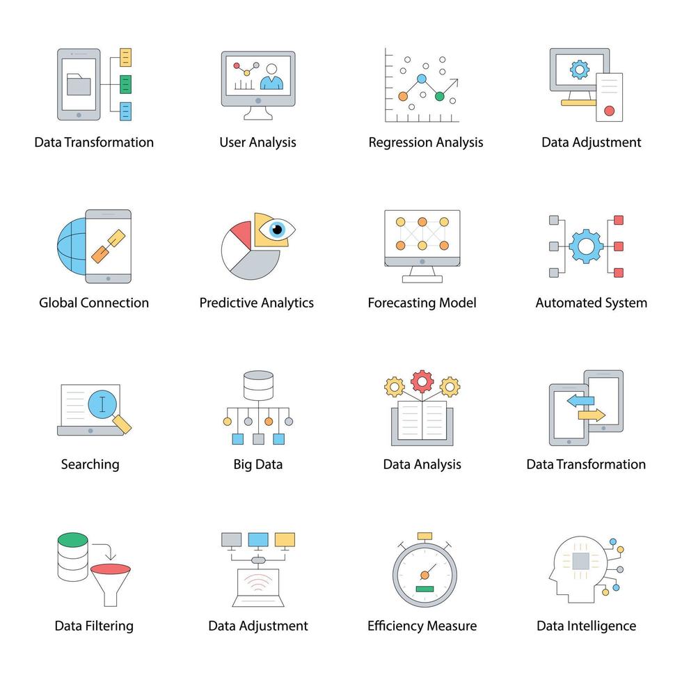 Collection Of Data Science vector
