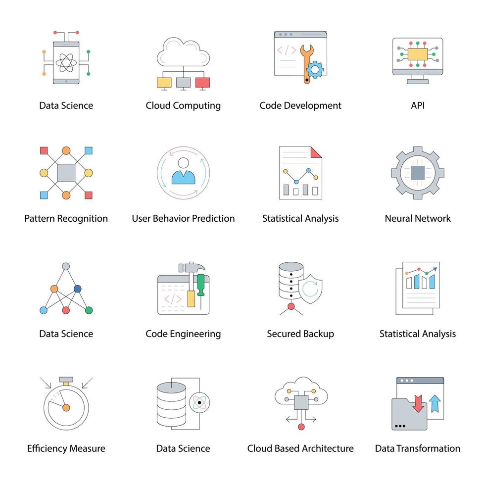 Data Science Concepts vector
