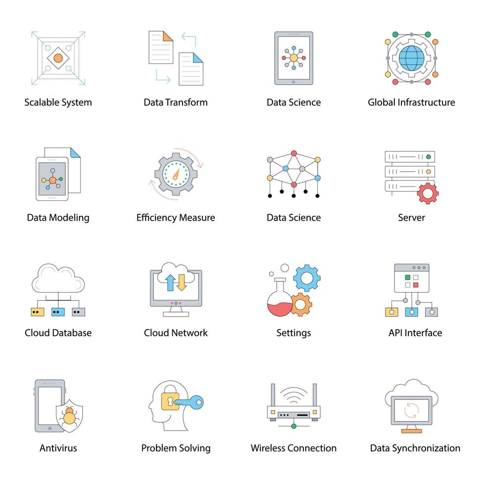 Trendy Data Science vector