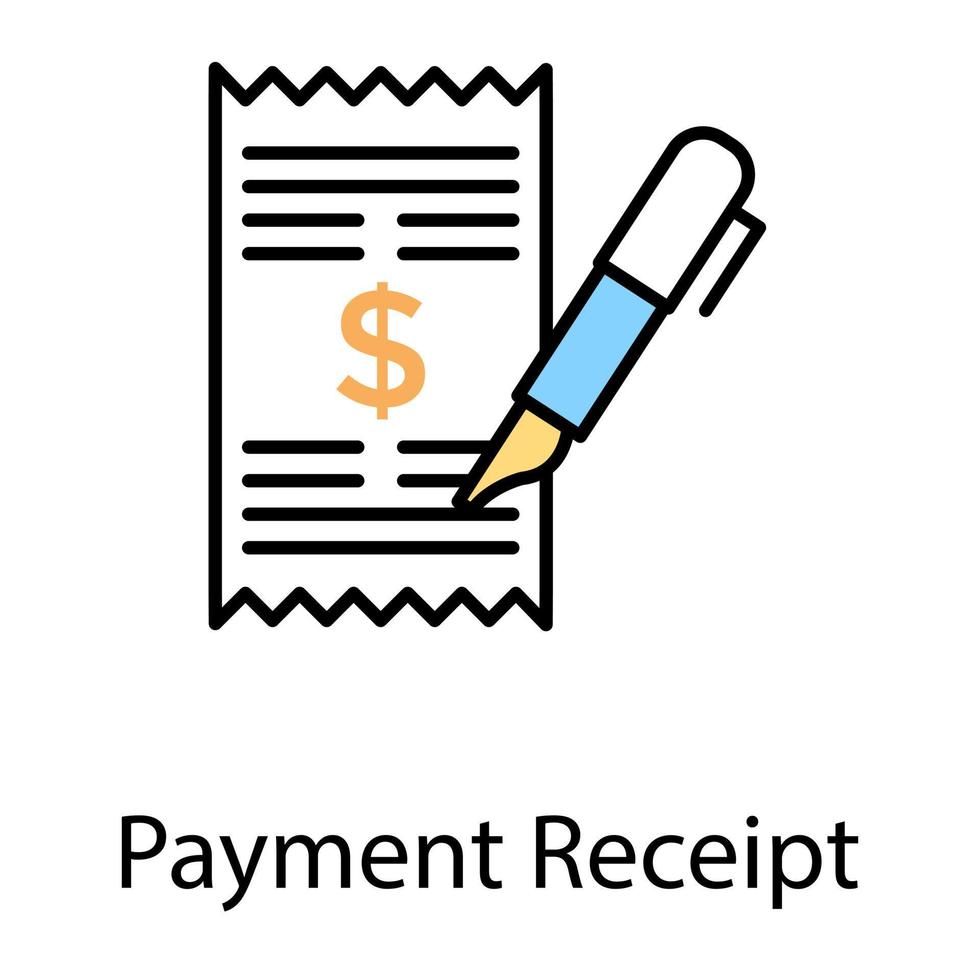 Payment Receipt Concepts vector