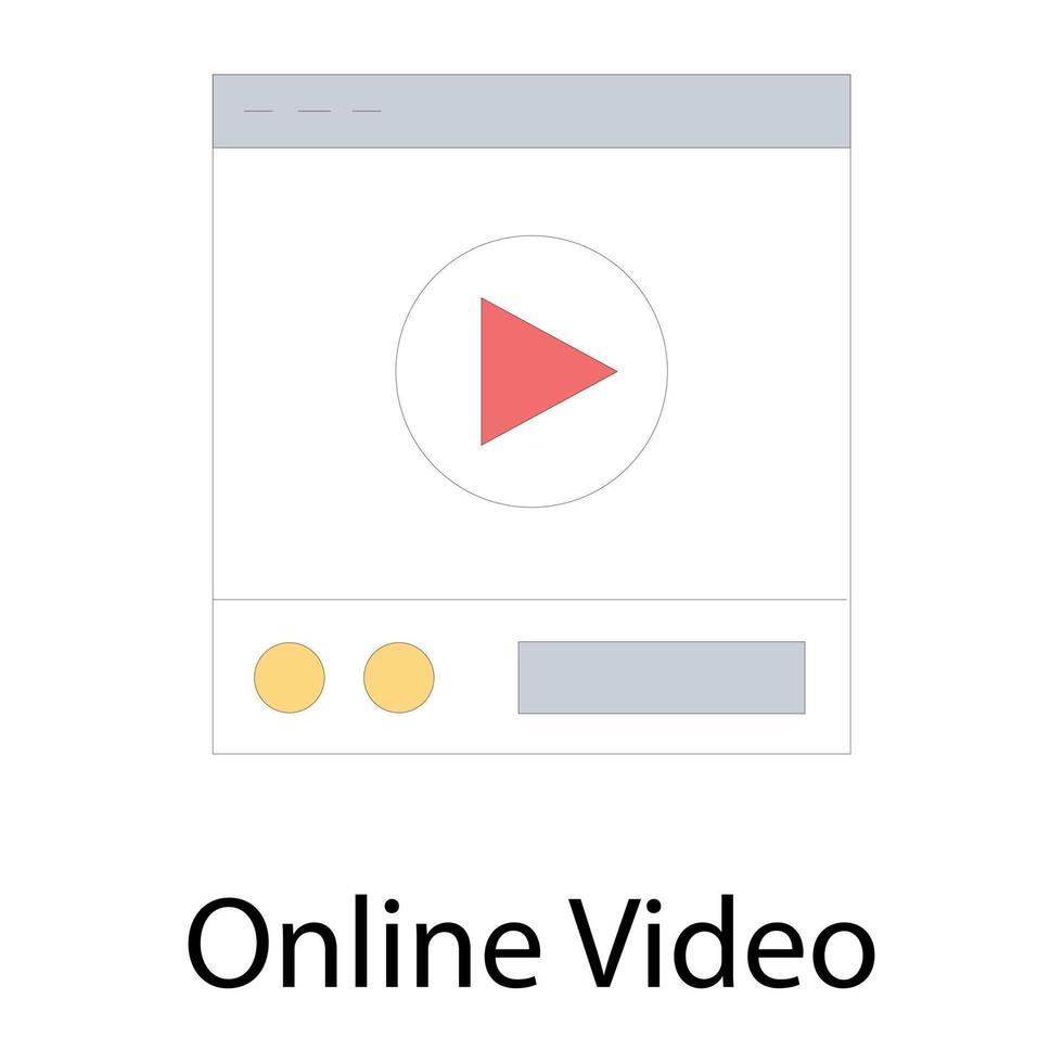 conceptos de video en línea vector