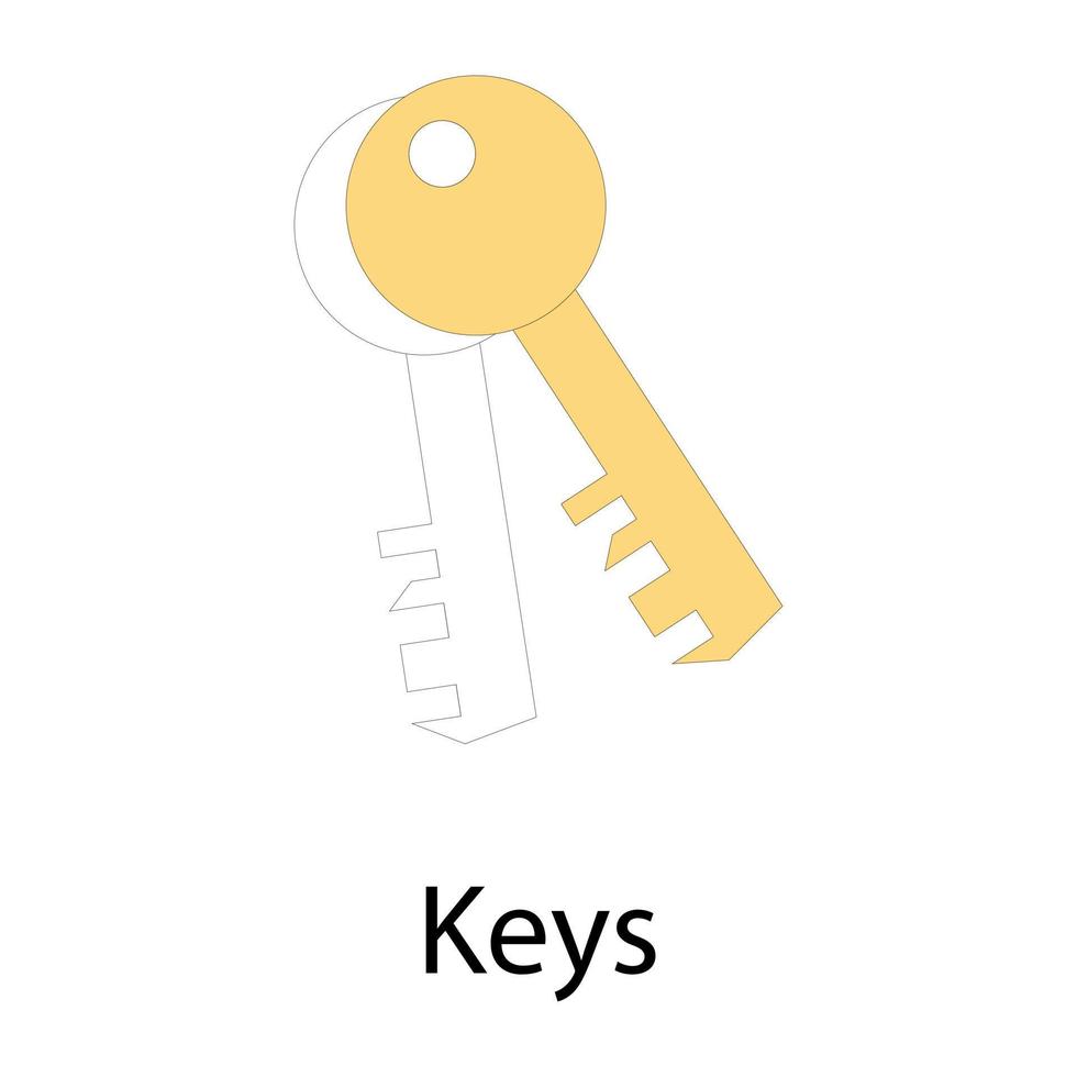 Trendy Keys Concepts vector