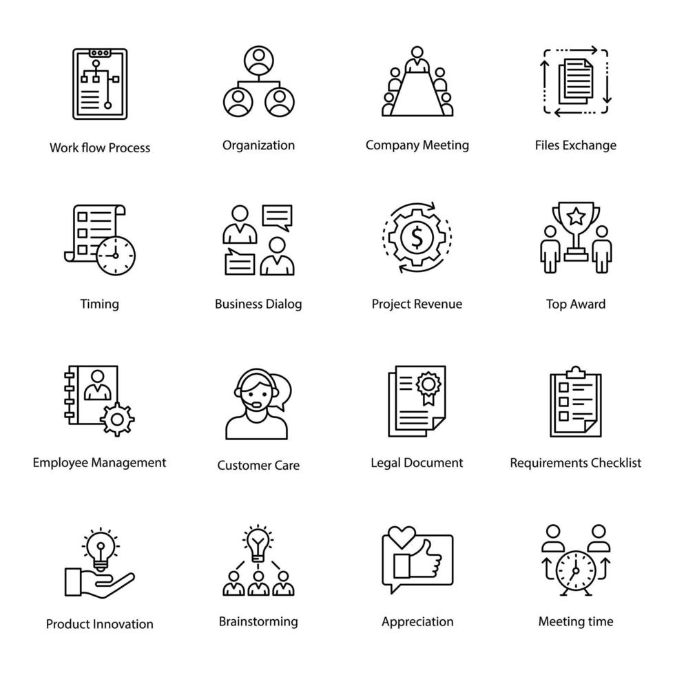 Trendy Business Management vector