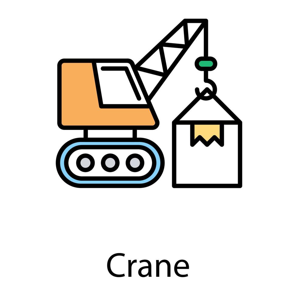 Trendy Crane Concepts vector