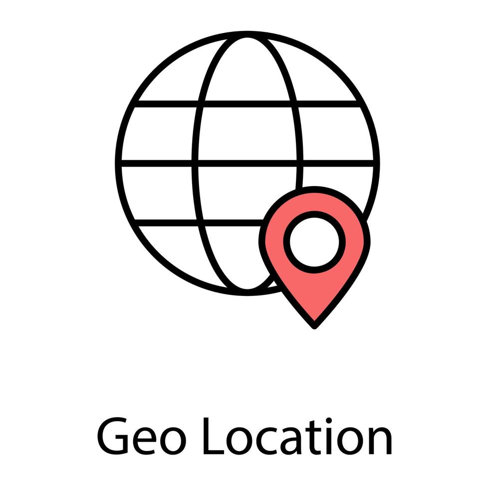 Trendy Geolocation Concepts vector