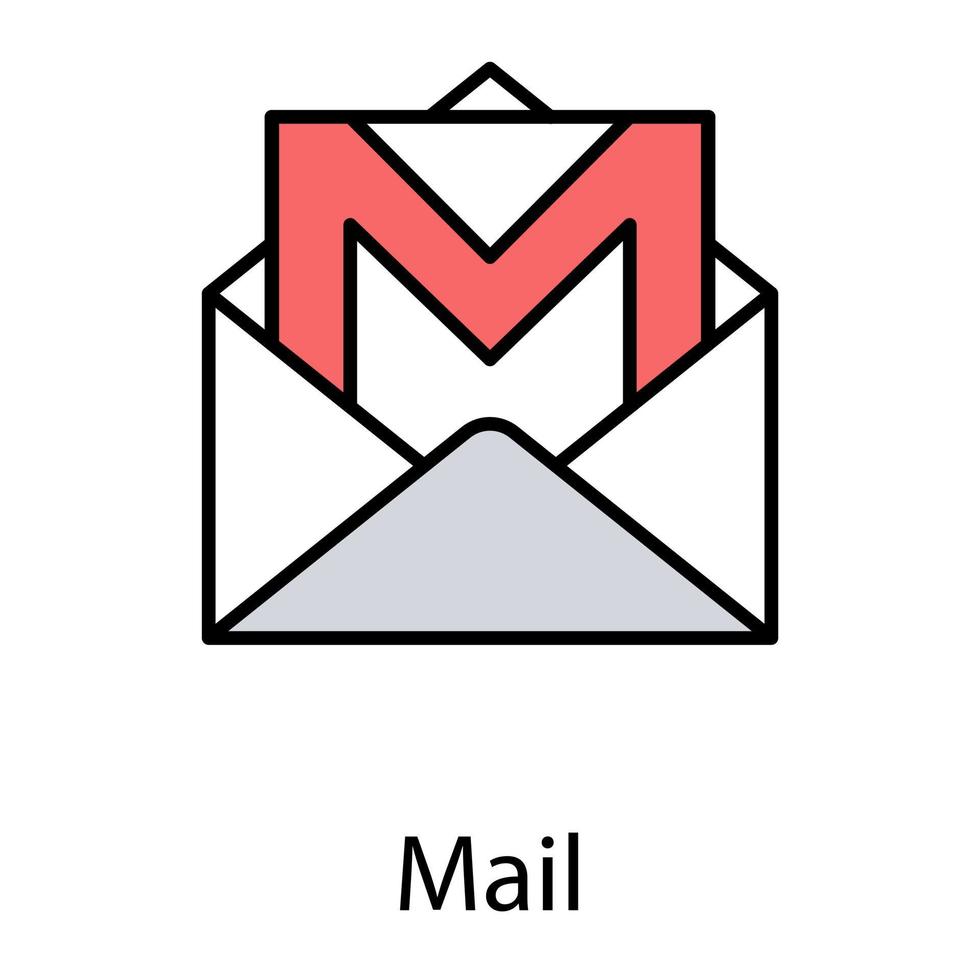 Trendy Mail Concepts vector