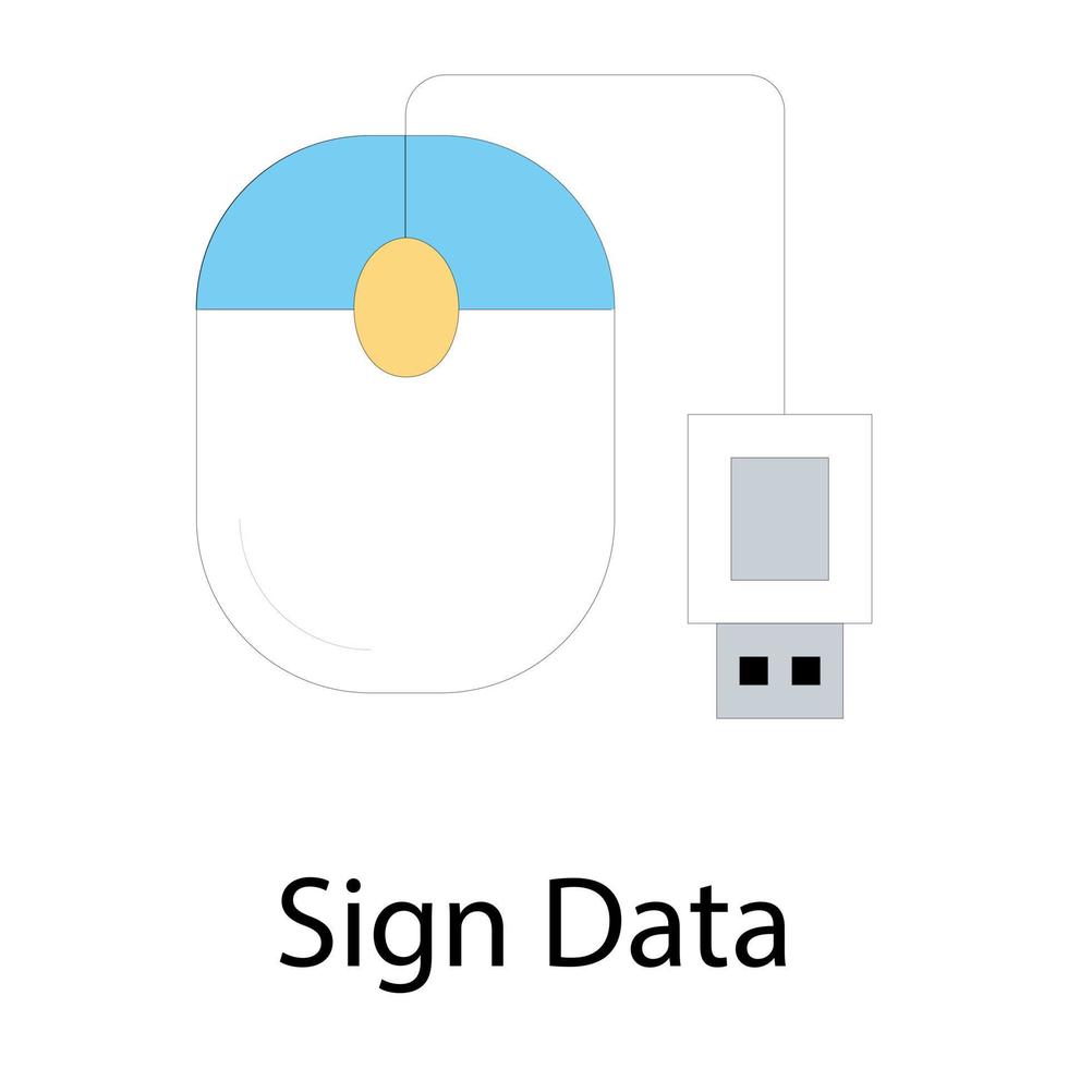 firmar conceptos de datos vector