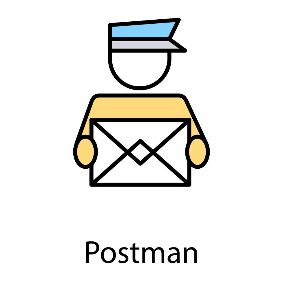 Trendy Postman Concepts vector