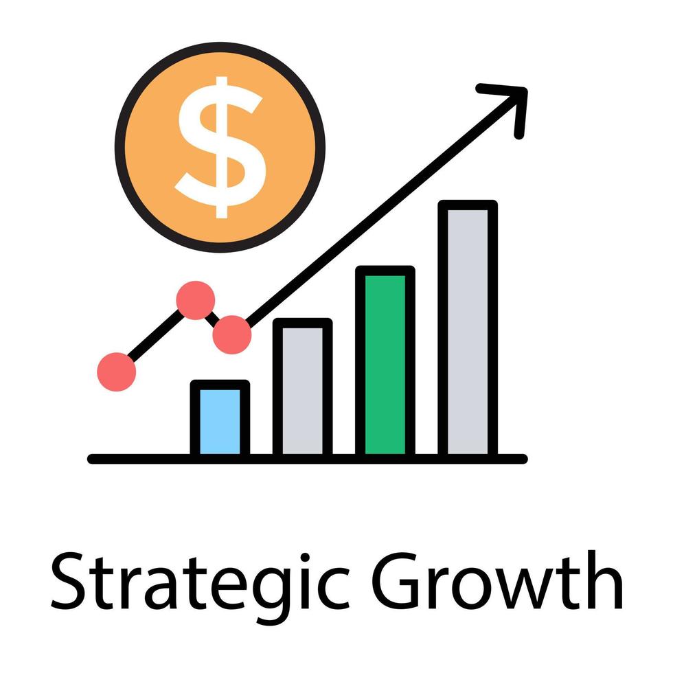 conceptos de crecimiento de ingresos vector