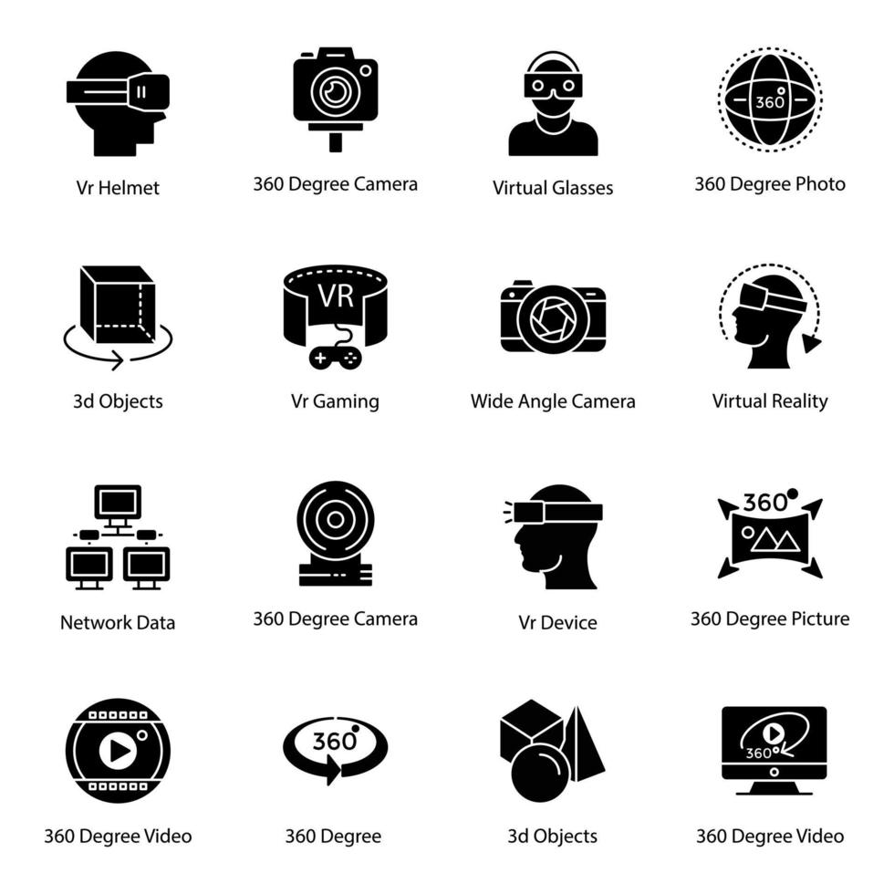 Virtual Reality Glyph vector