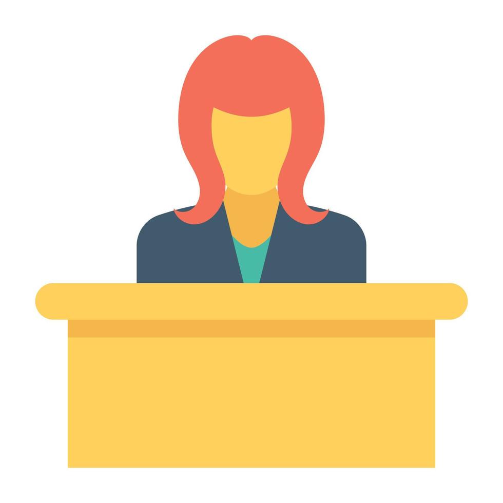 Trendy Receptionist Concepts vector