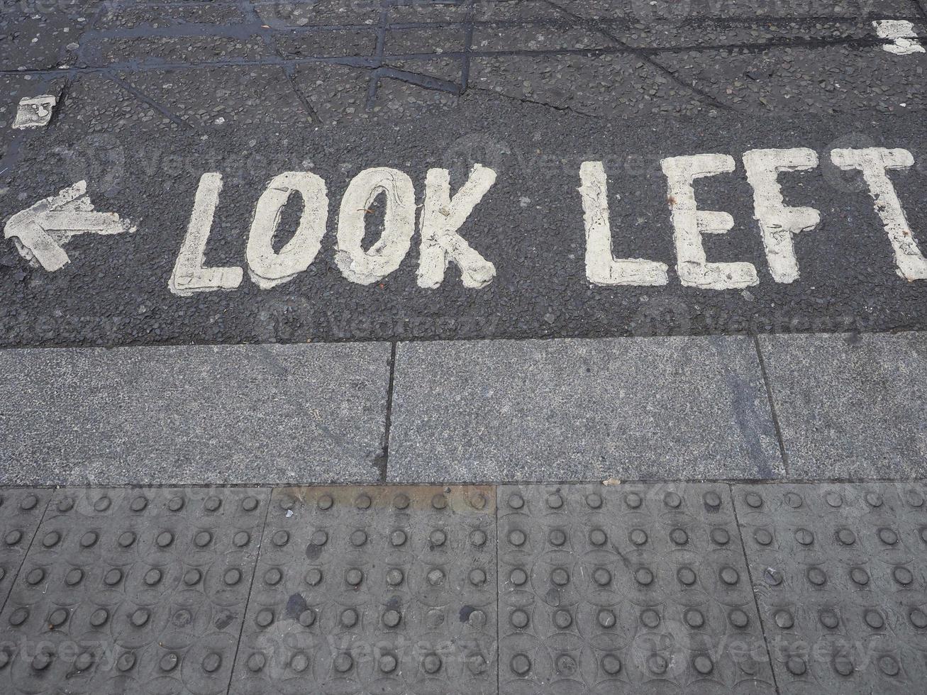 Look Left sign photo