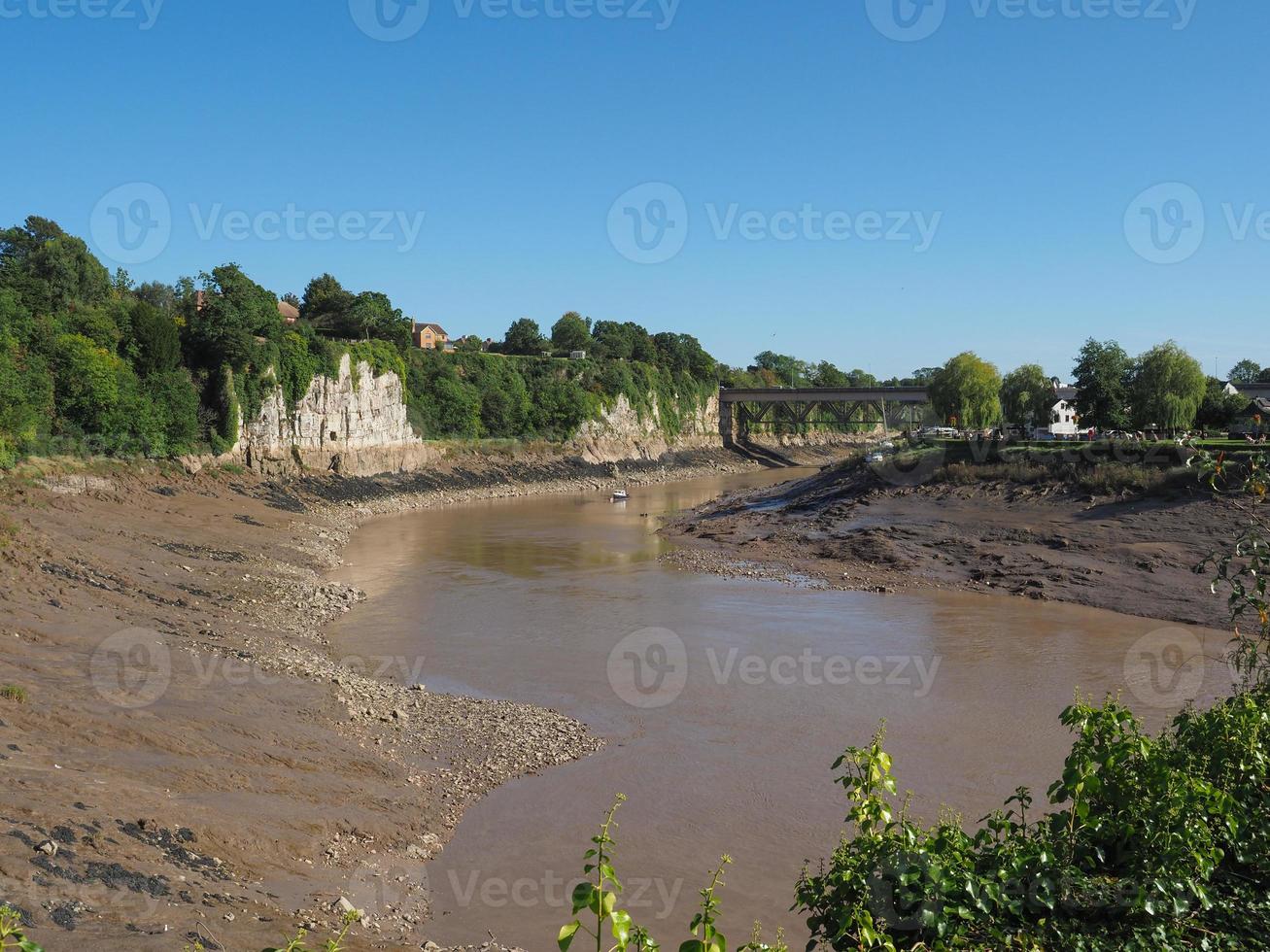 río Wye en Chepstow foto