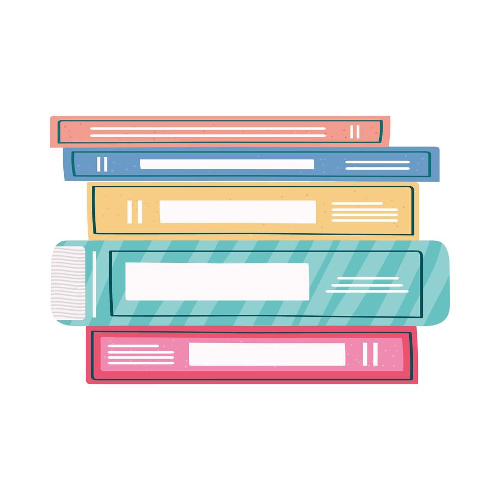 pila de libros de texto vector