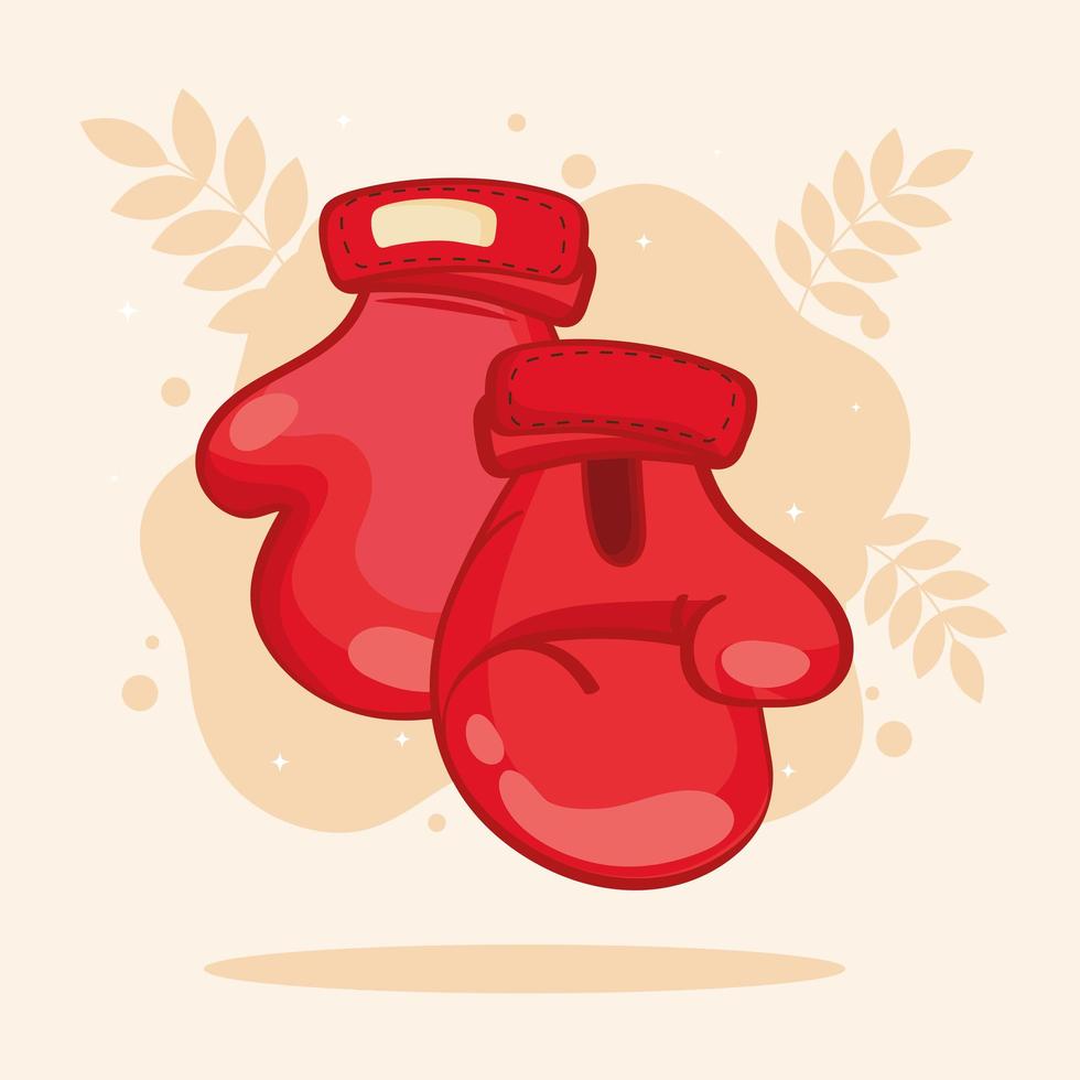 boxing sport gloves vector