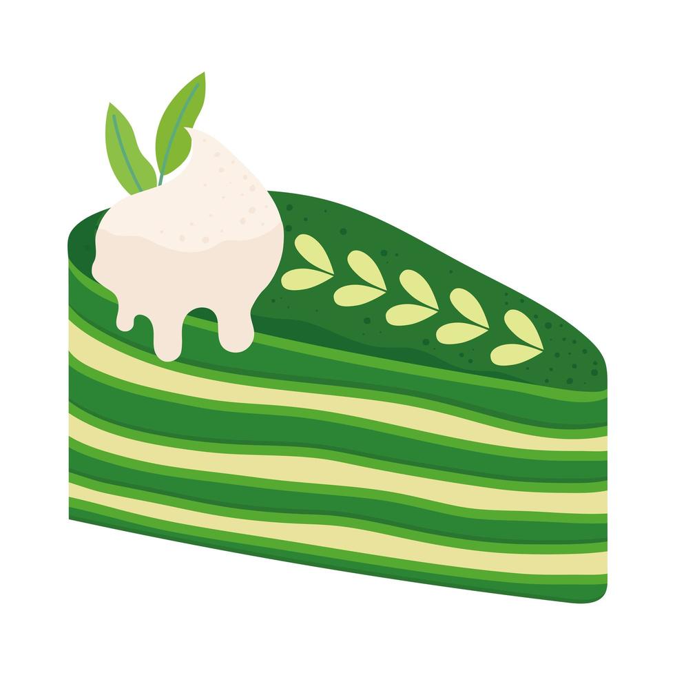 cake of matcha vector