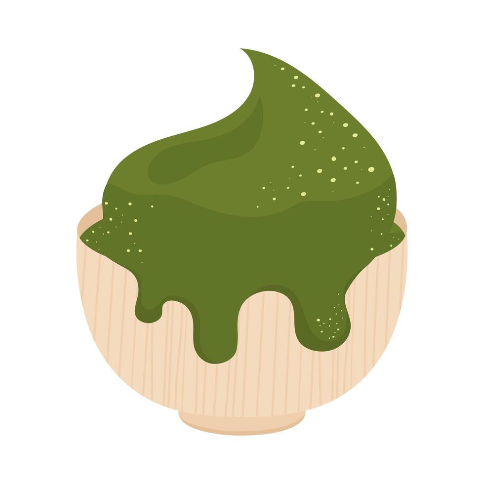 té matcha delicioso vector