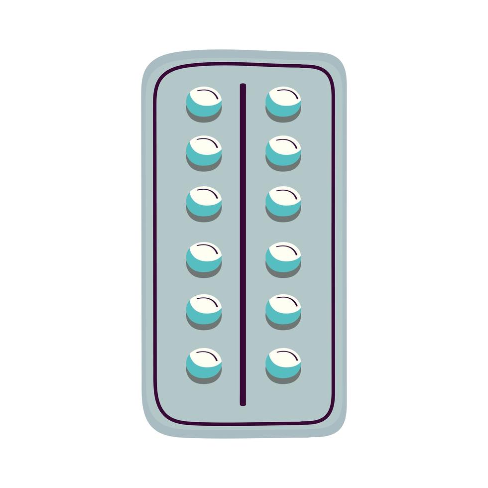tablet of pills vector