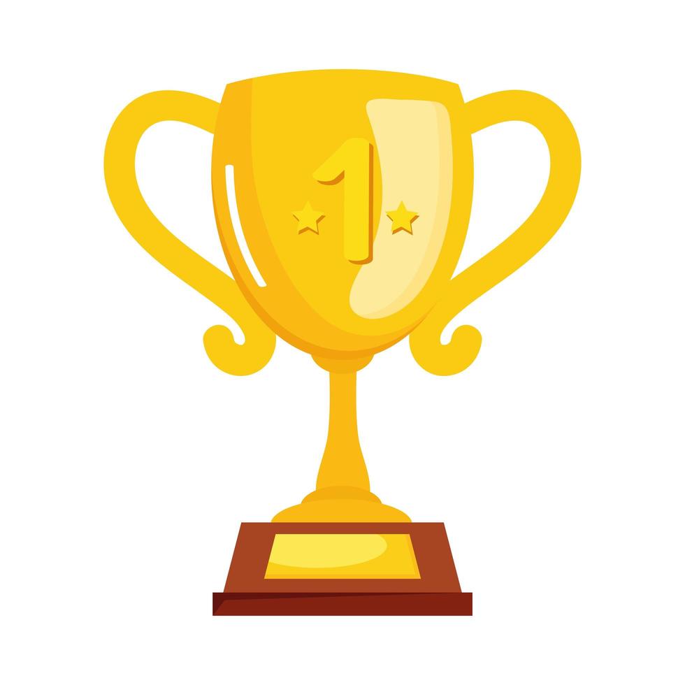 golden trophy cup vector