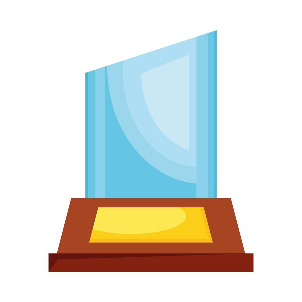 glass trophy award vector