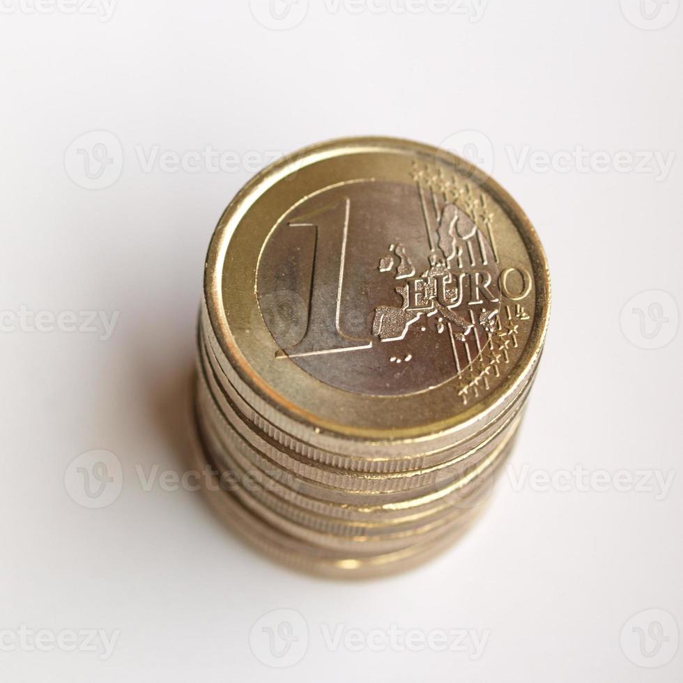 Euro coins pile photo