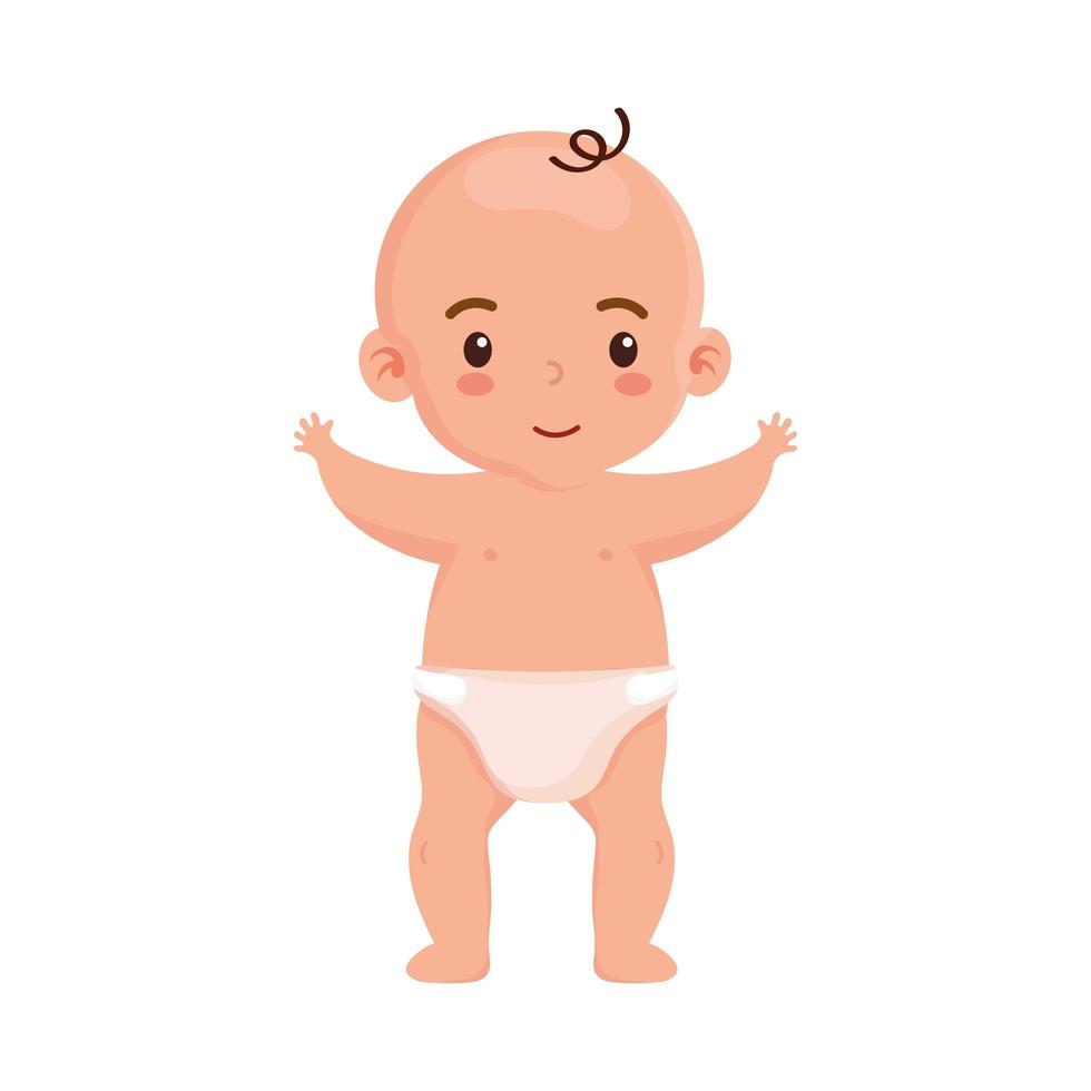 little baby standing vector