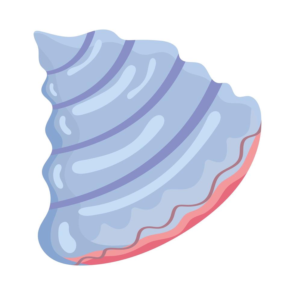 blue sea shell vector