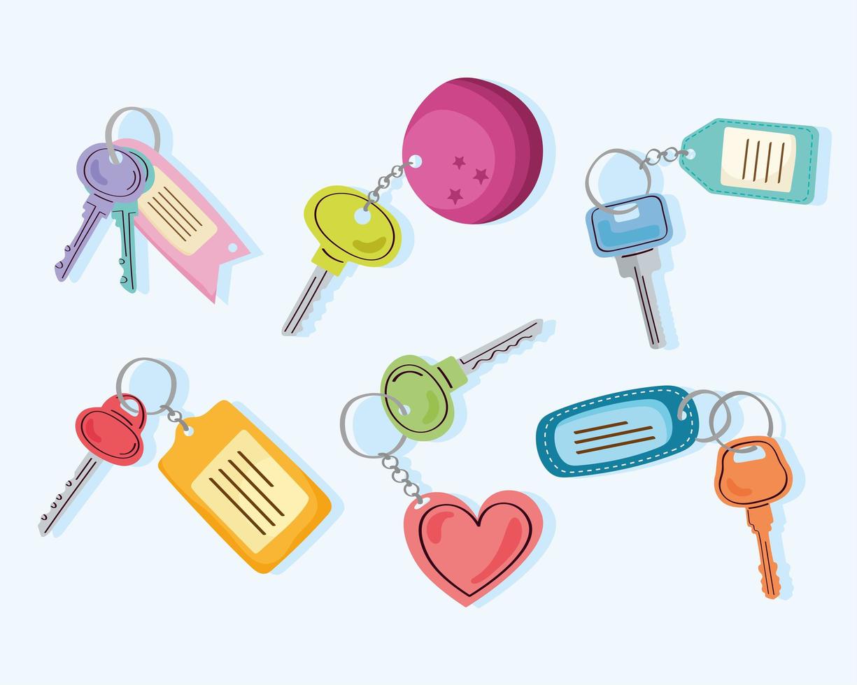 collection of keys vector