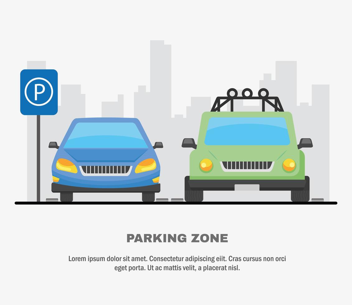 parking zone scenic vector