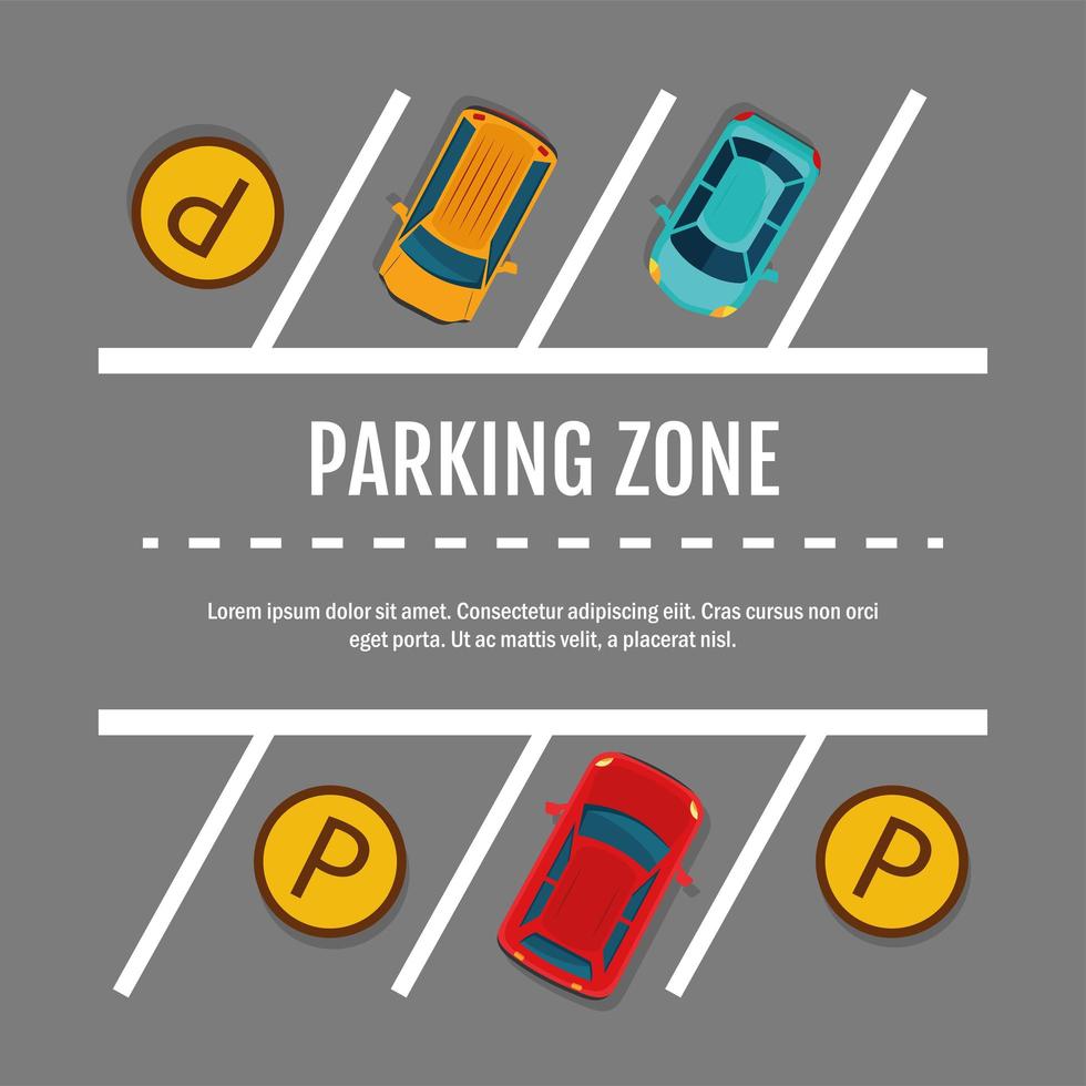 parking zone urban vector