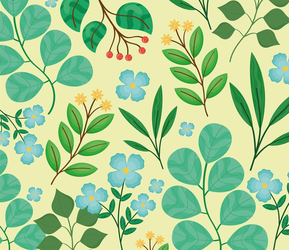 background with leaves nature vector