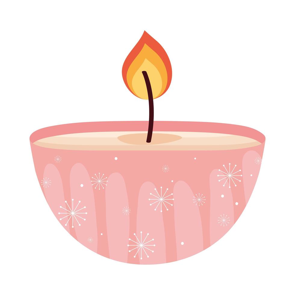 cute pink candle vector