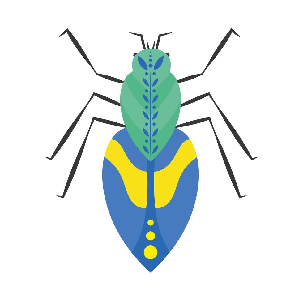 lindo insecto icono vector