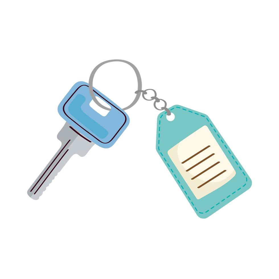 key with keychain of paper vector