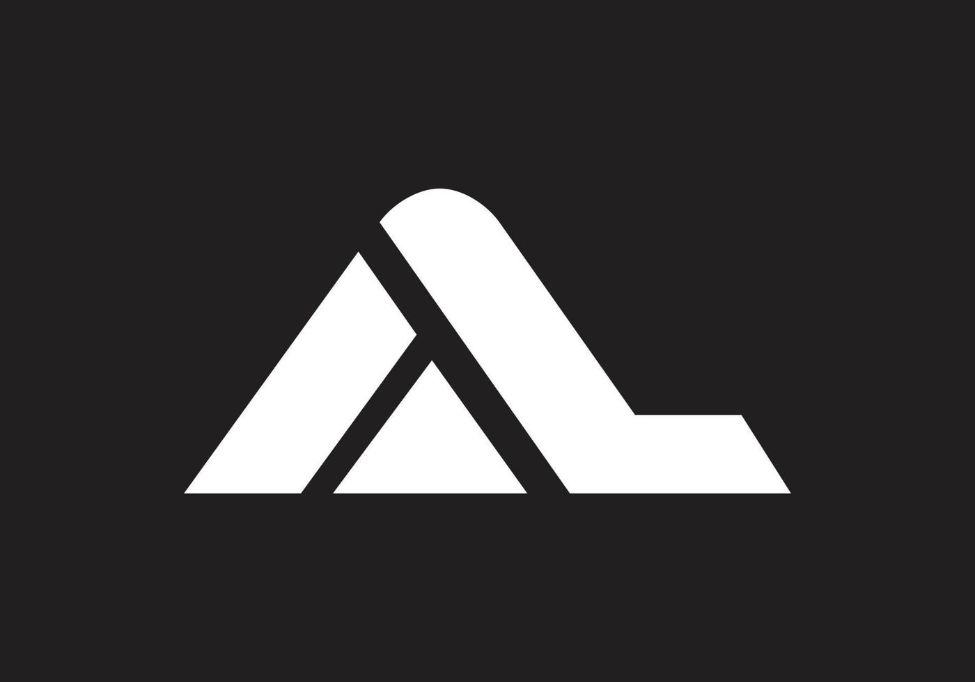 Letter AL logo creative modern design vector image