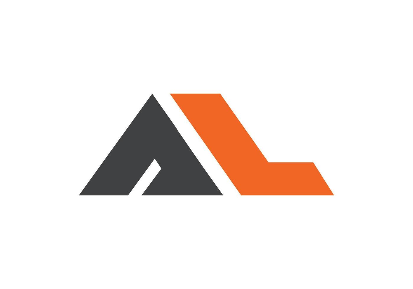 Letter AL logo creative modern design vector image