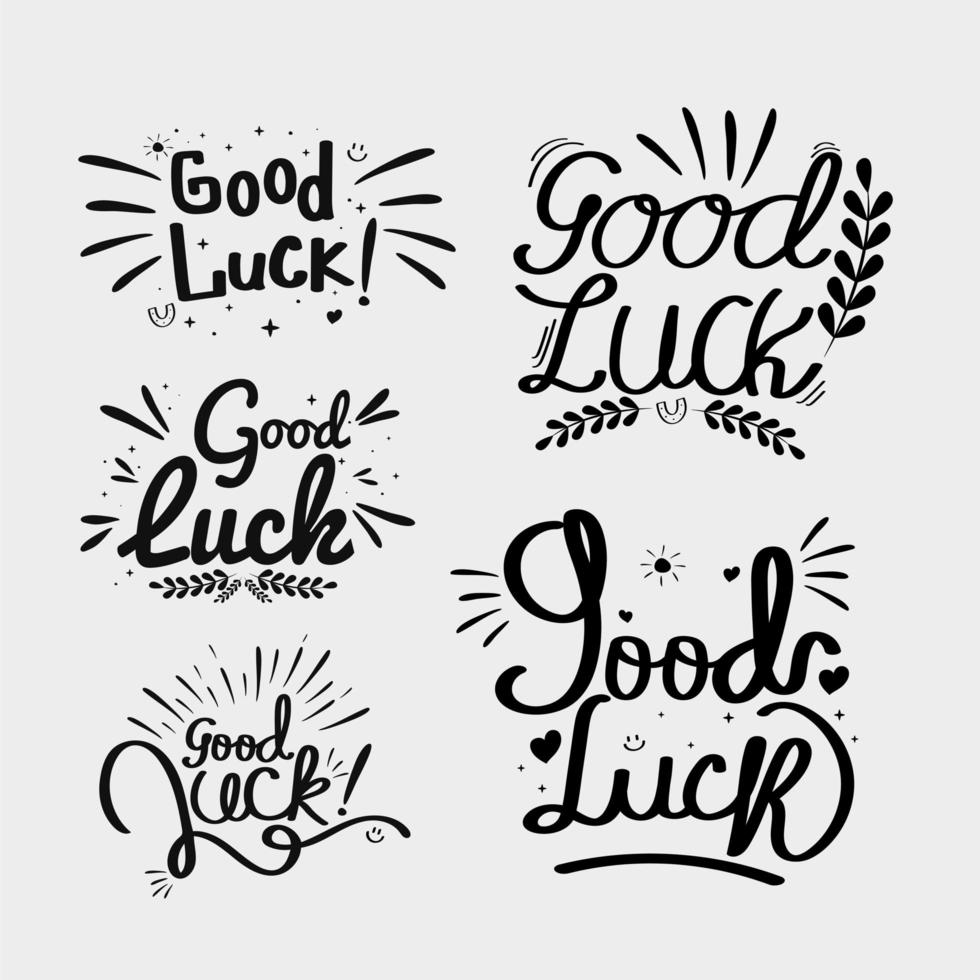 good luck five quotes vector