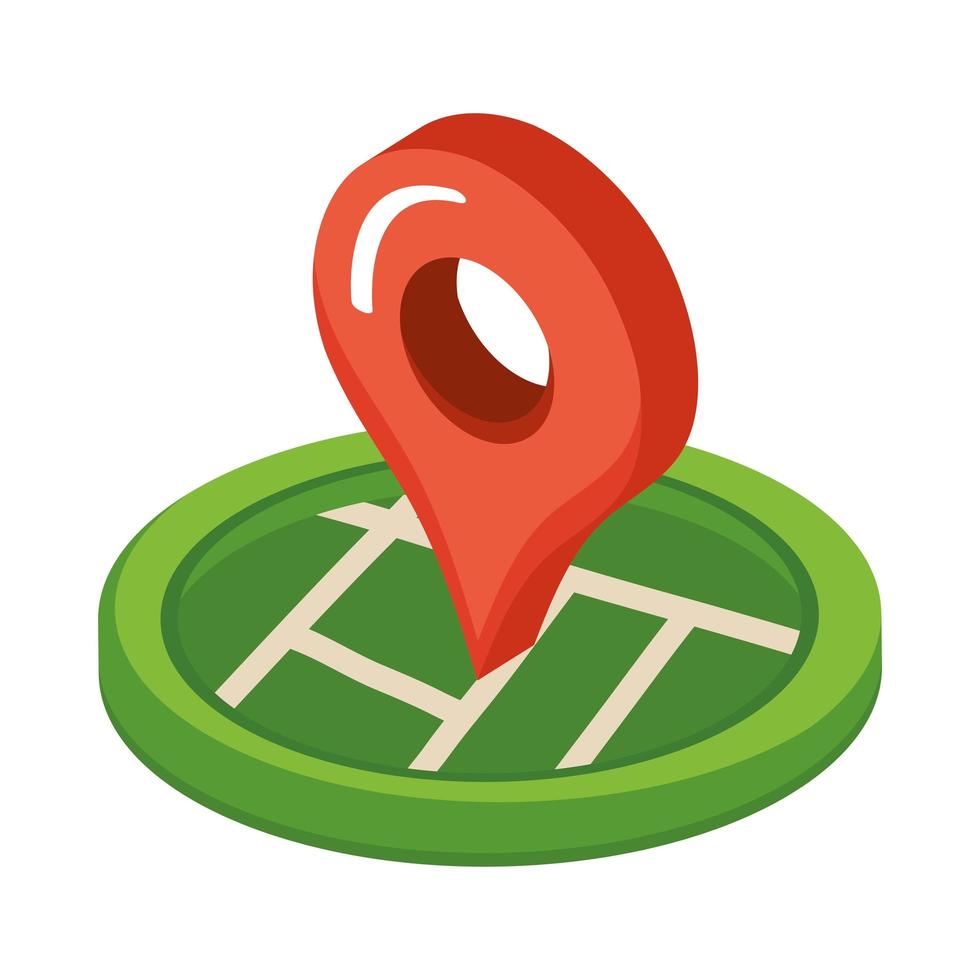 pin location in grass vector