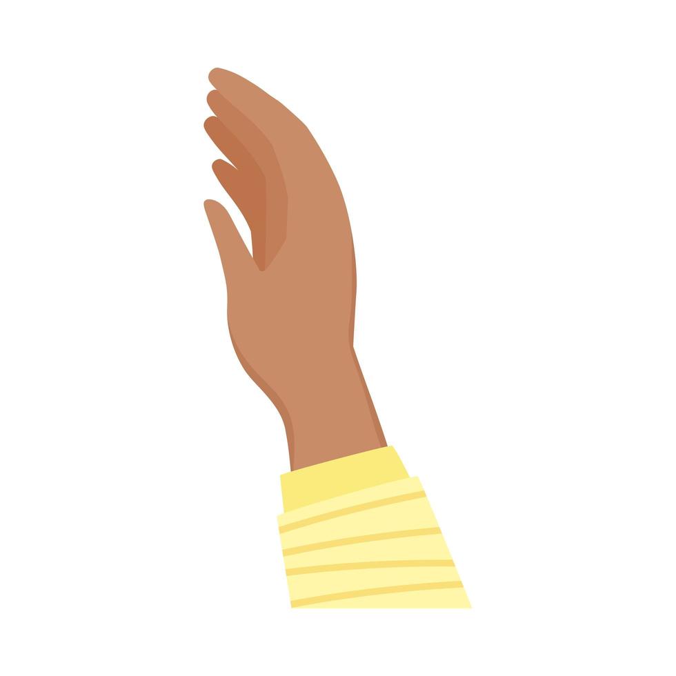 afro hand human up vector