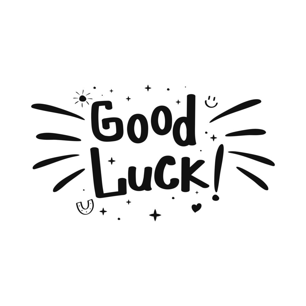 good luck quote vector